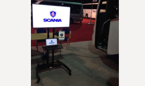 42'' monitor on the trolley 
